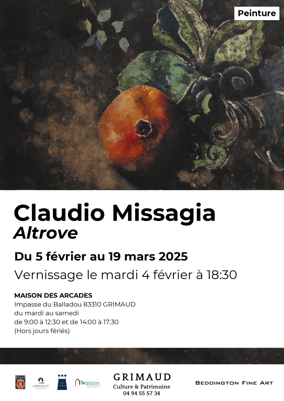 Mardi 4 février : vernissage de l'exposition de Claudio Missagia