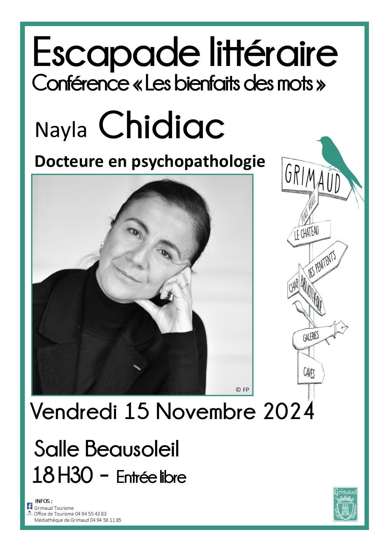 Friday November 15, 2024 - Literary getaway with Nayla CHIDIAC