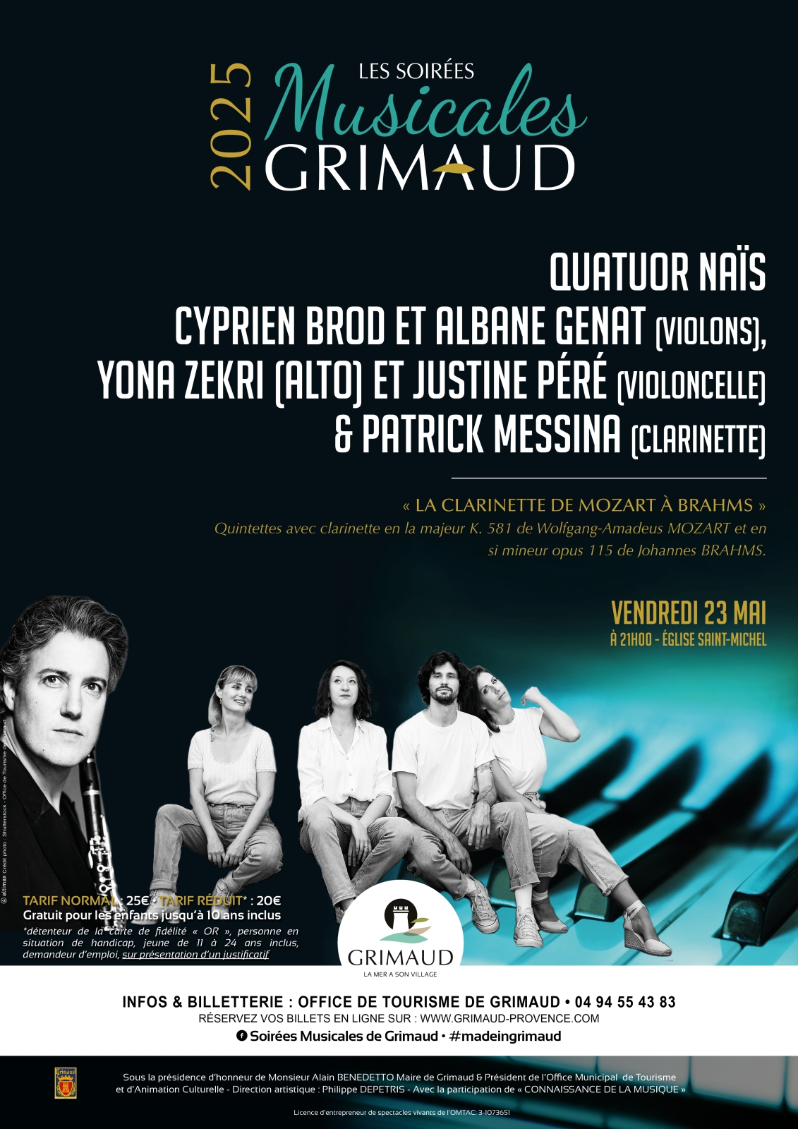 vendredi 23 mai - SMG : Quatuor Naïs et Patrick Messina