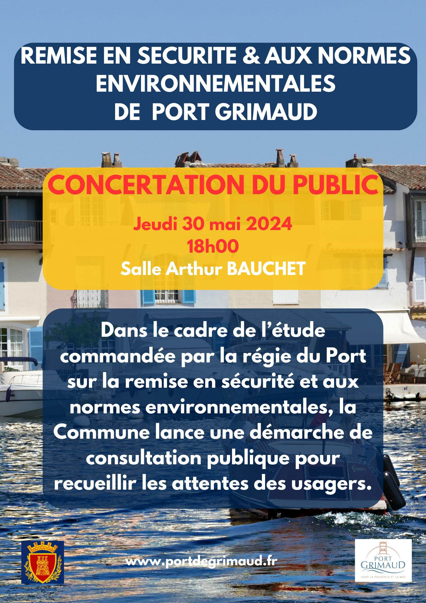 Jeudi 30 mai 2024 - Concertation publique sur la remise en sécurité du Port 