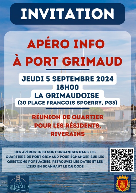 Apéritif d'information à Port Grimaud - Ete 2024